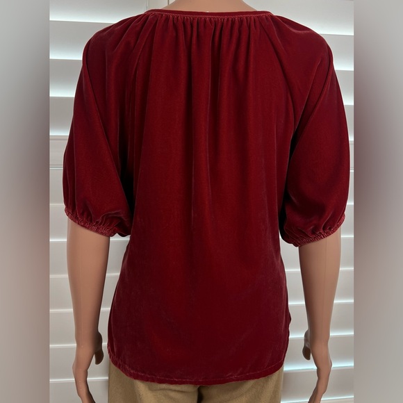 Terracotta/Rust Velour Velveteen Oversized Tunic Top Sz S by Old Navy - Picture 4 of 7